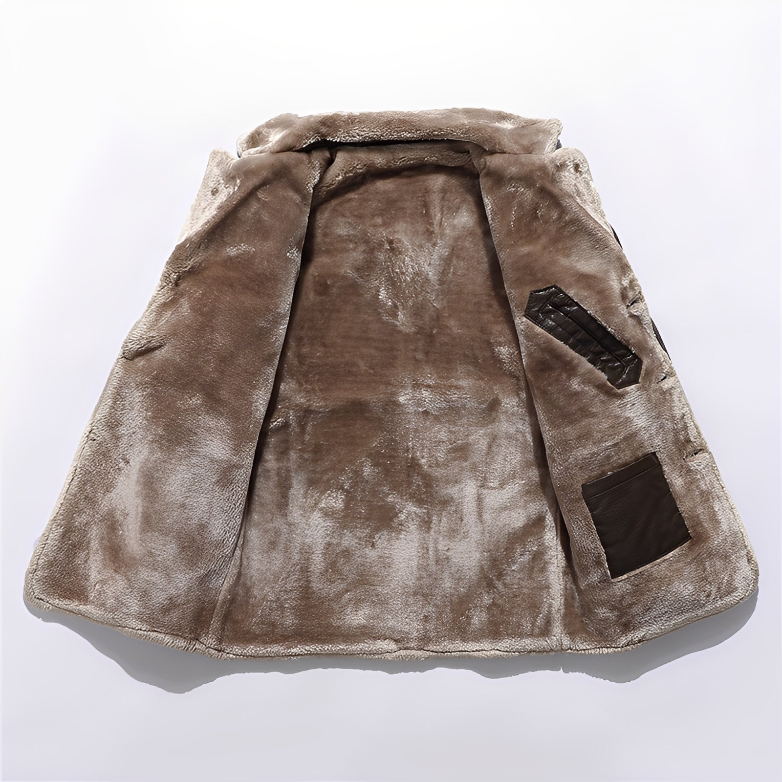 Wilton - Cappotto in pelliccia casuale e caldo per uomini