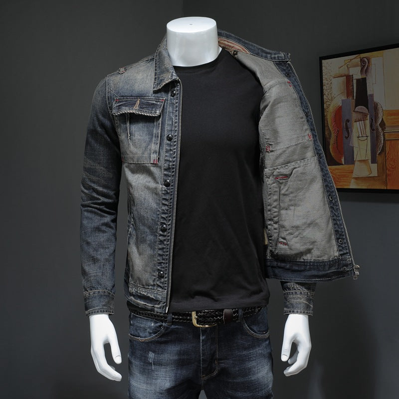 Lennon - Classica giacca di jeans ampia per uomini