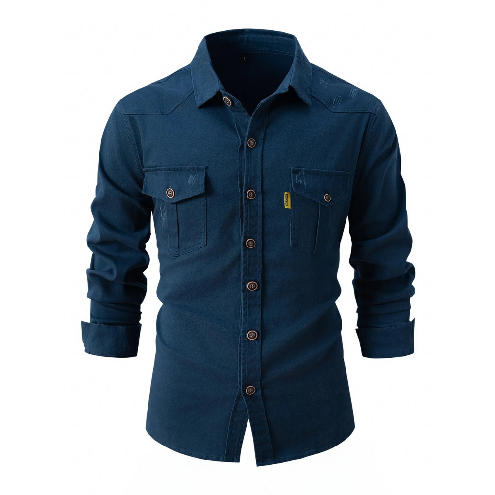 Marlon - Camicia casual e comoda in tessuto elasticizzato per uomo