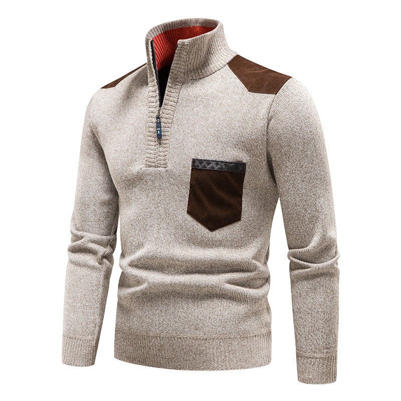 Kevin - Moderno Maglione in Lana Peluche per Uomini