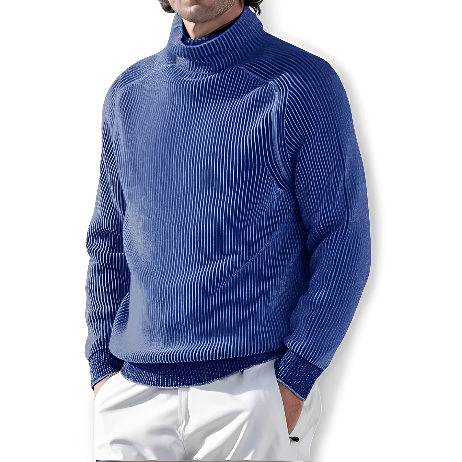 Jarrett - Maglione in cashmere casual con collo alto per uomo