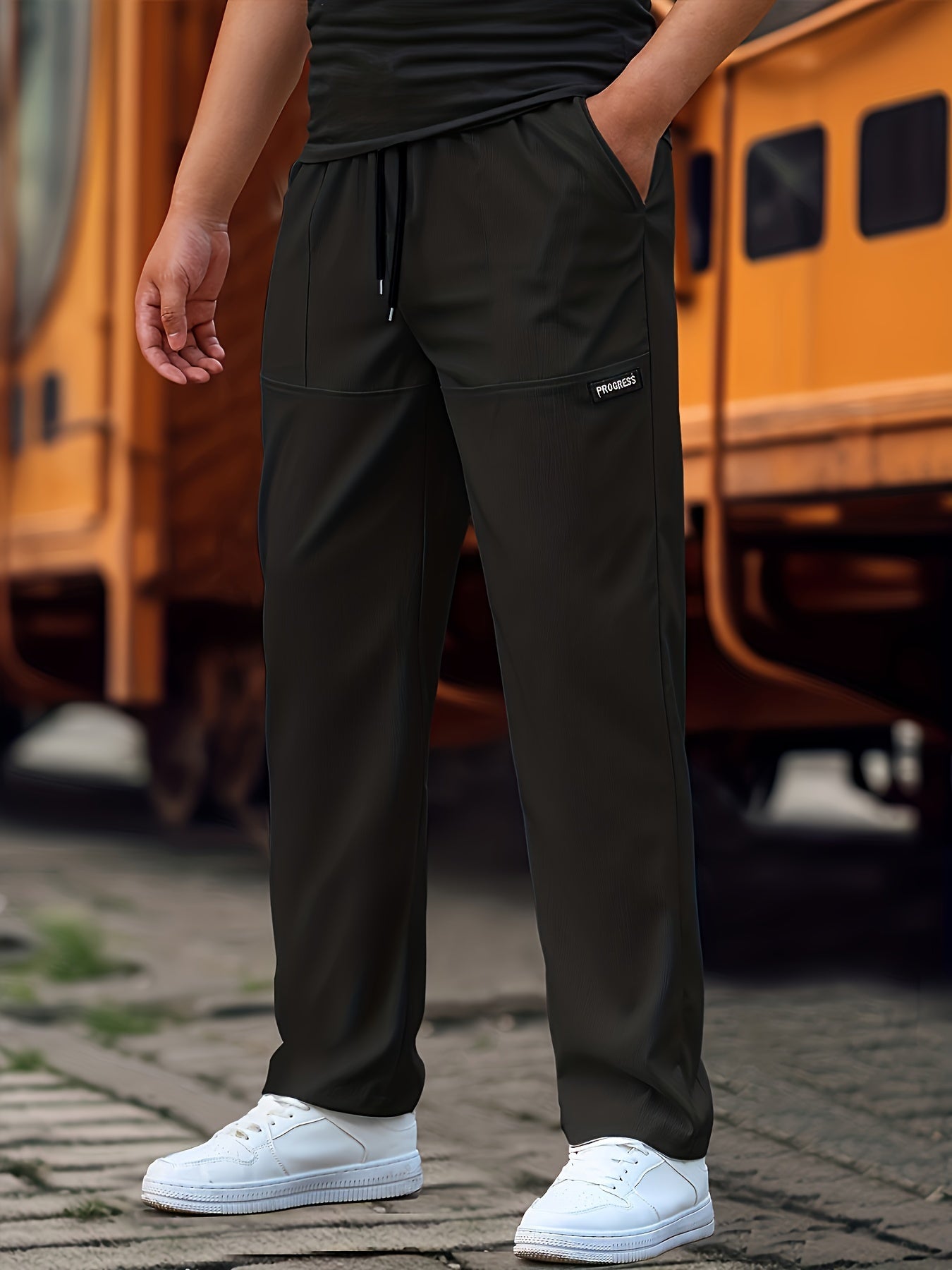 Esmund - Pantaloni da jogging casual con coulisse per uomo