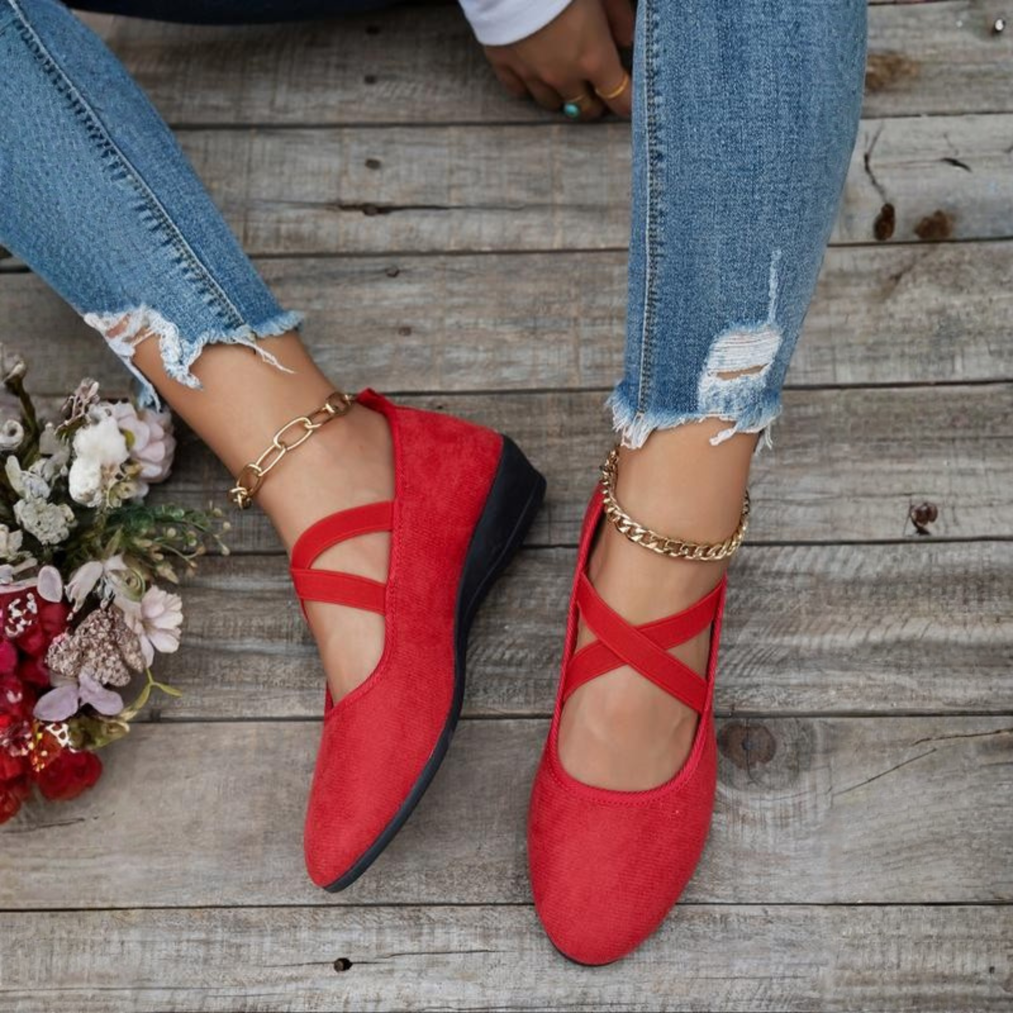 Calerinne™ | Ballerine con zeppa a punta chiusa