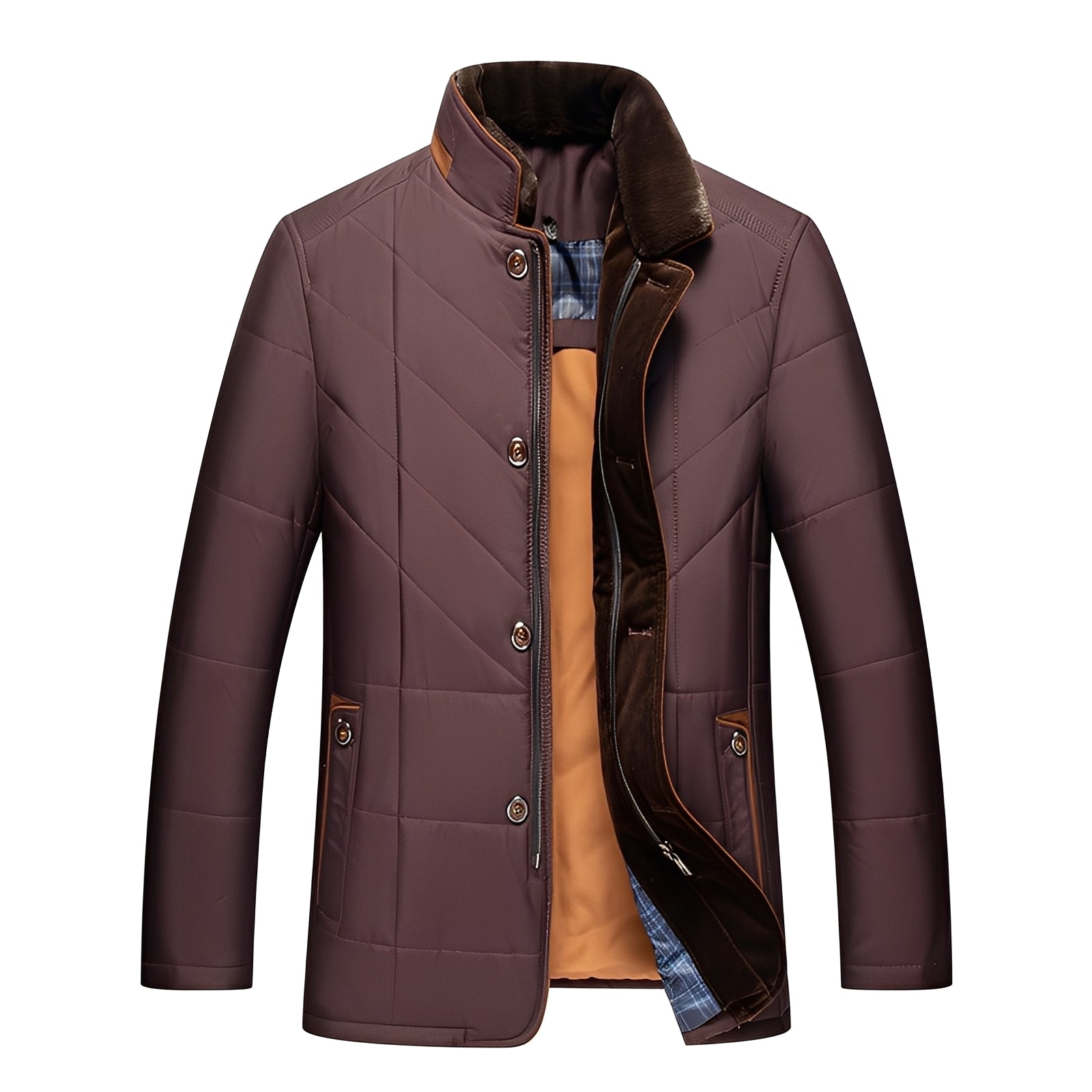 Rodney – Elegante giacca imbottita con bottoni per uomini