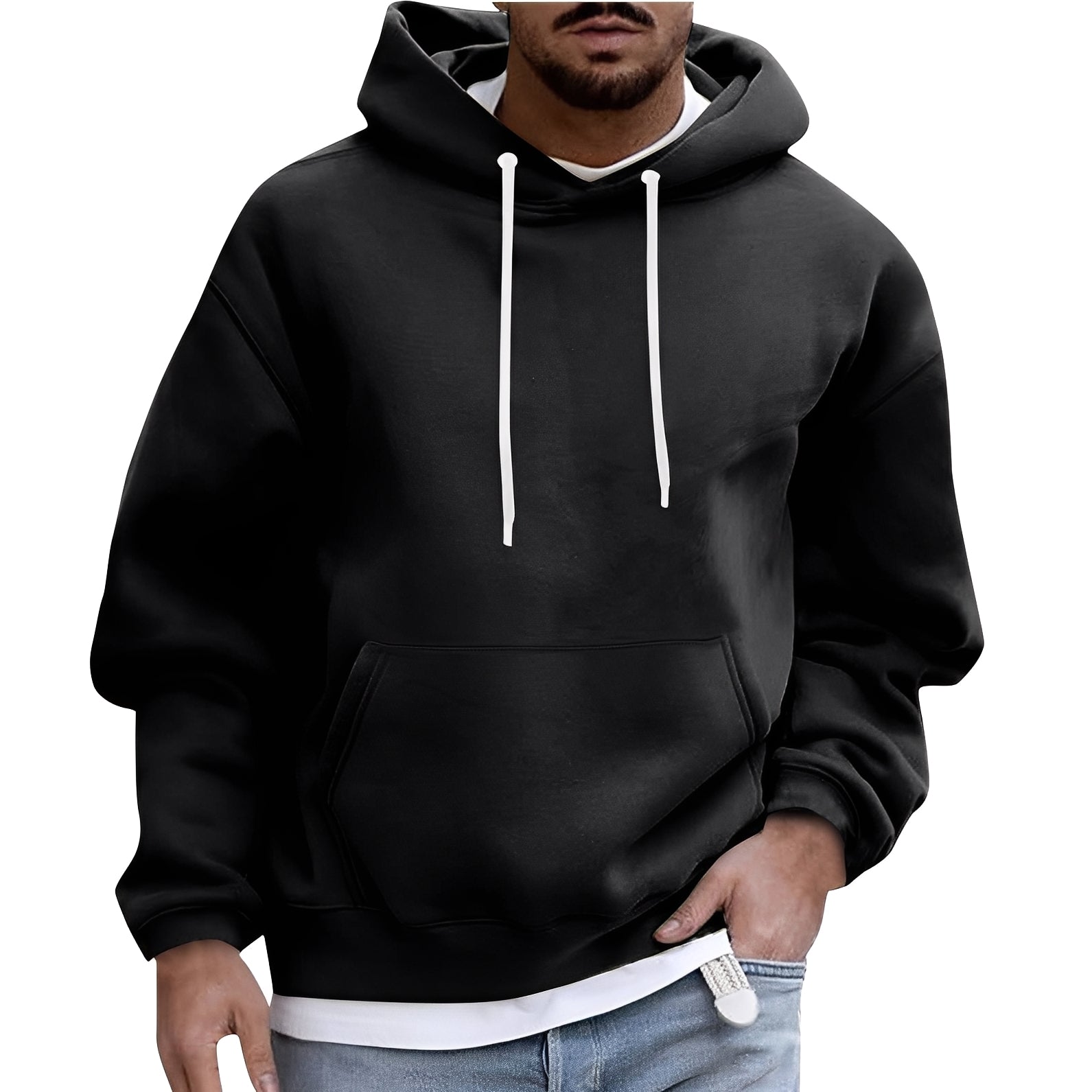Rupert - Casual hoodie con tasca per uomini
