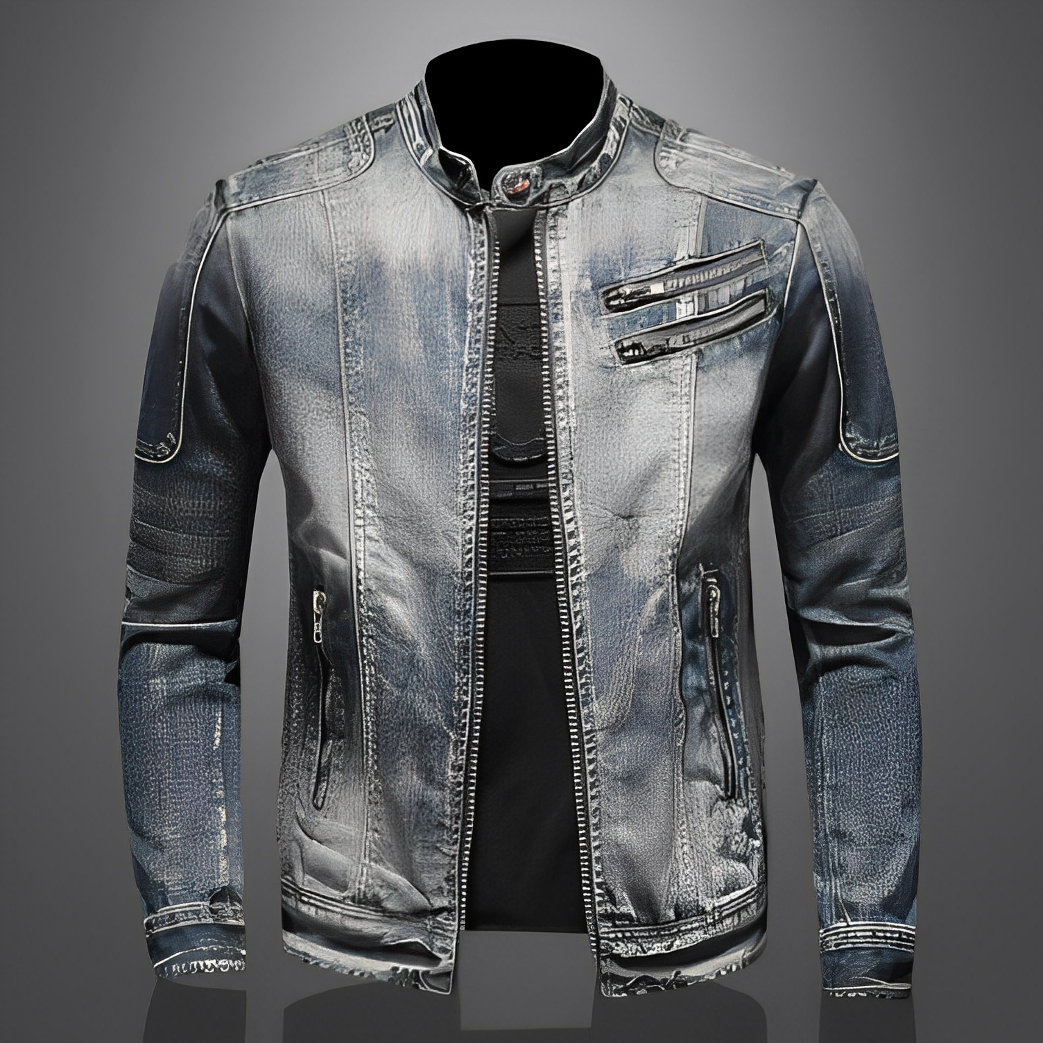 Lucas - Giacca di jeans elegante con tasche per uomini