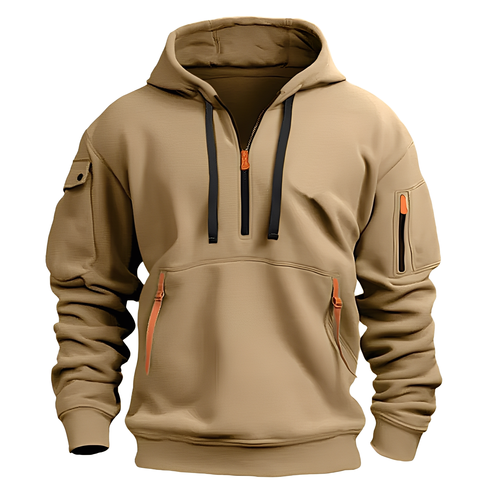 Cornell - Casuale, comodo hoodie con zip per uomo