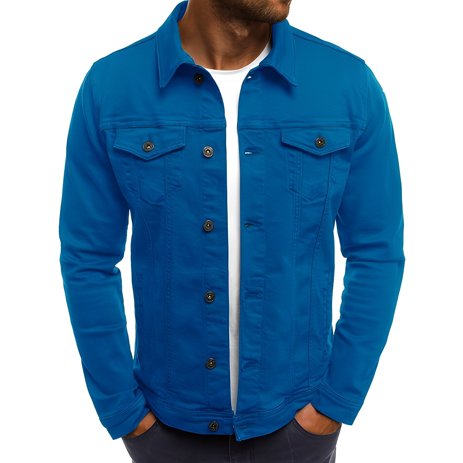 Steven - Stilosa Jeansjacke con Tasche per Uomini