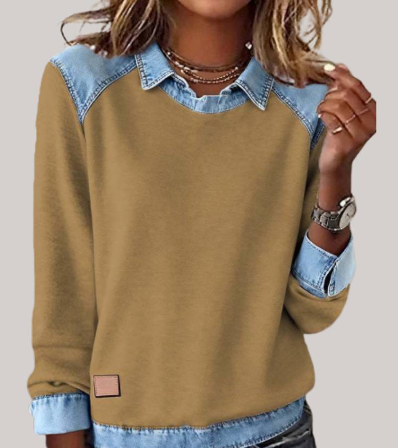 ELINA™|TOP PATCHWORK ELEGANTE