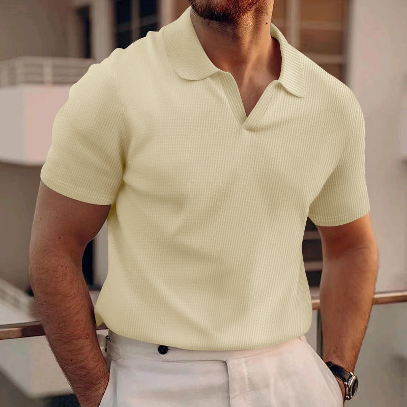 David - Semplice Maglia Polo a Nido d'Ape per Uomo