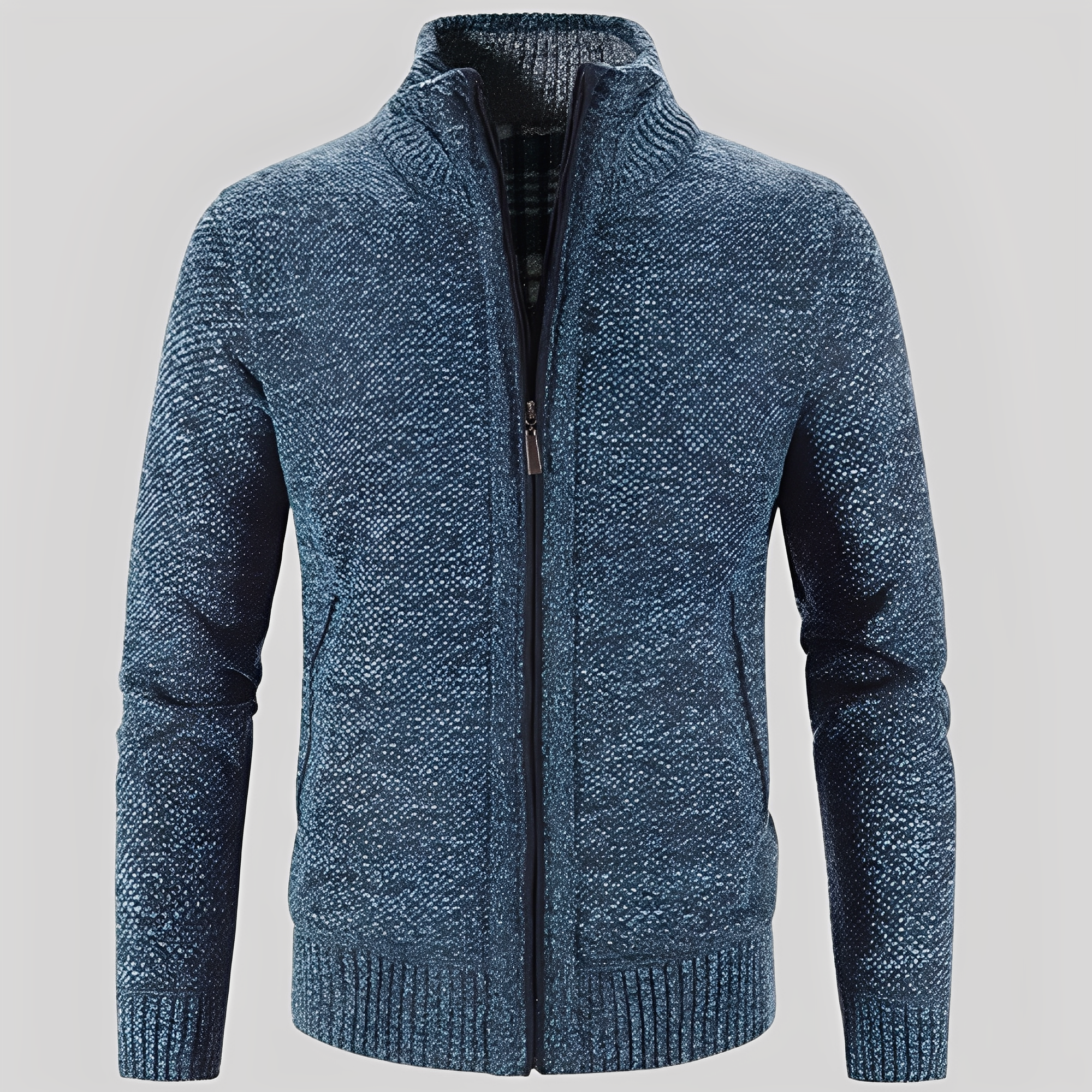 Kelvin - Maglia Semplice con Zip per Uomini