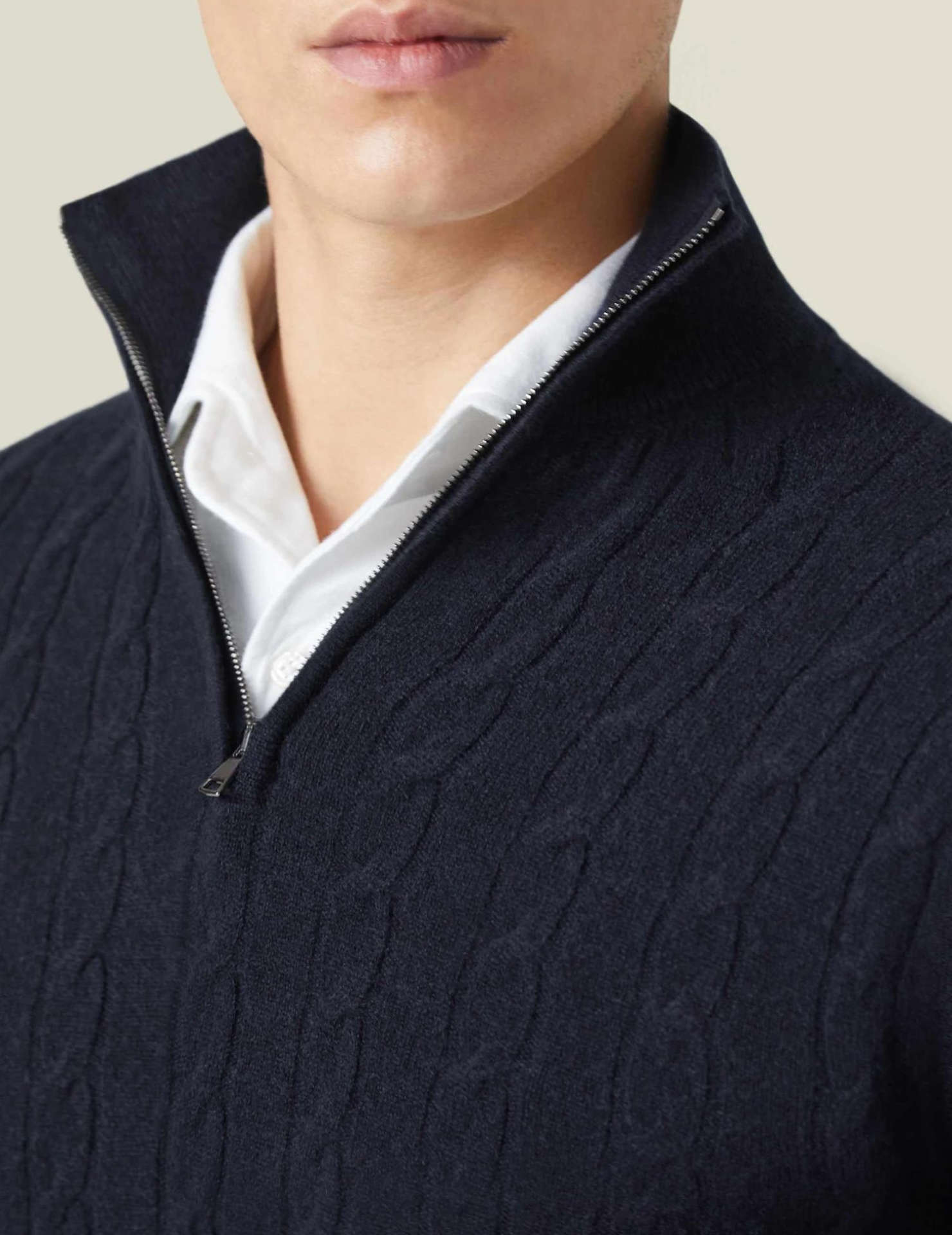 Zephyr - Maglione a trecce con zip