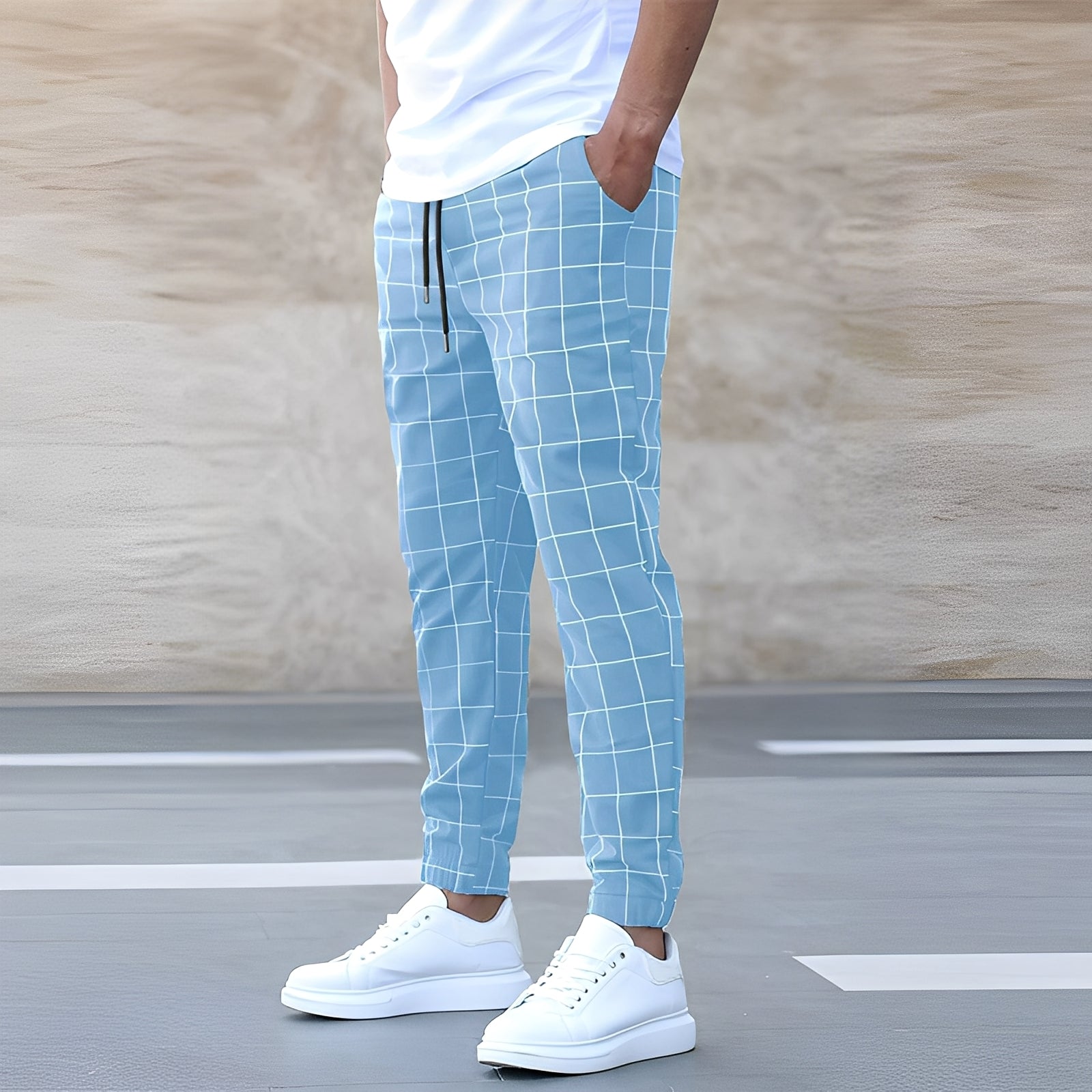 Raynard - Pantaloni casual a quadri per uomini