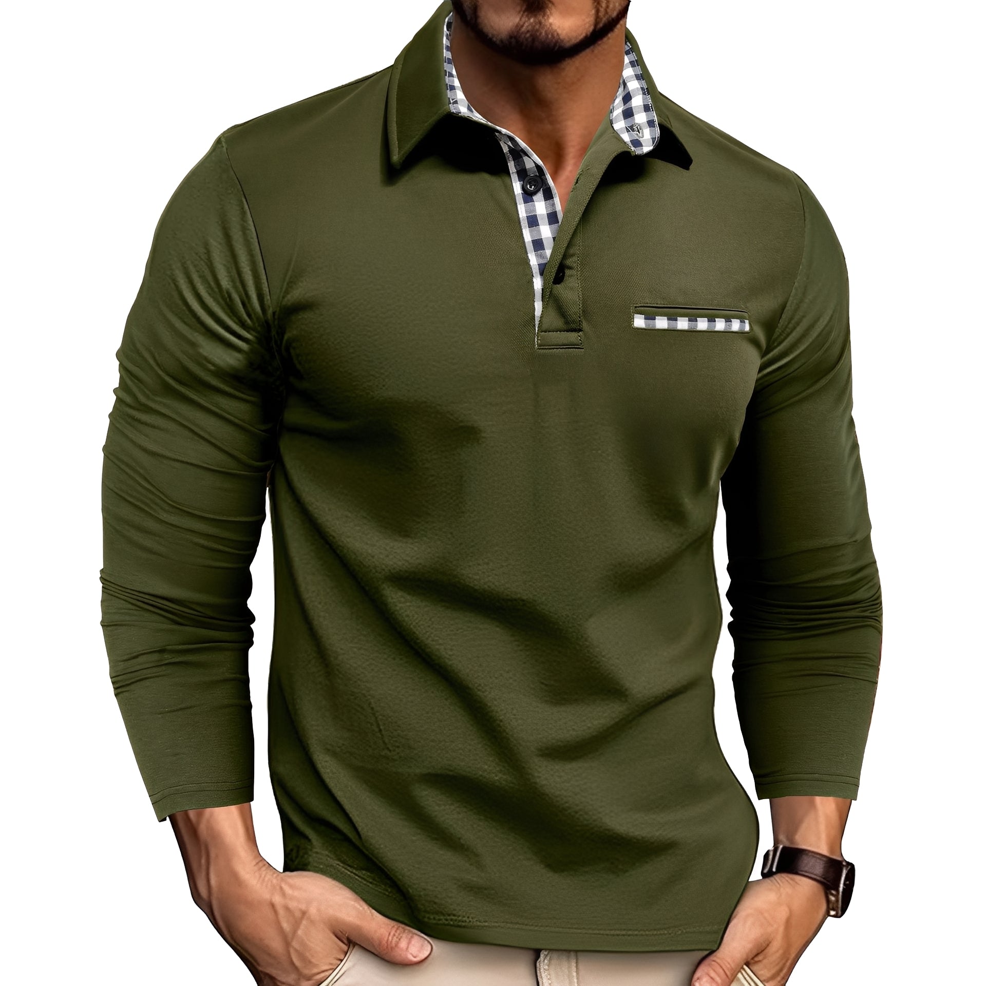 Rupert - Lässiges Langarm-Poloshirt für Herren