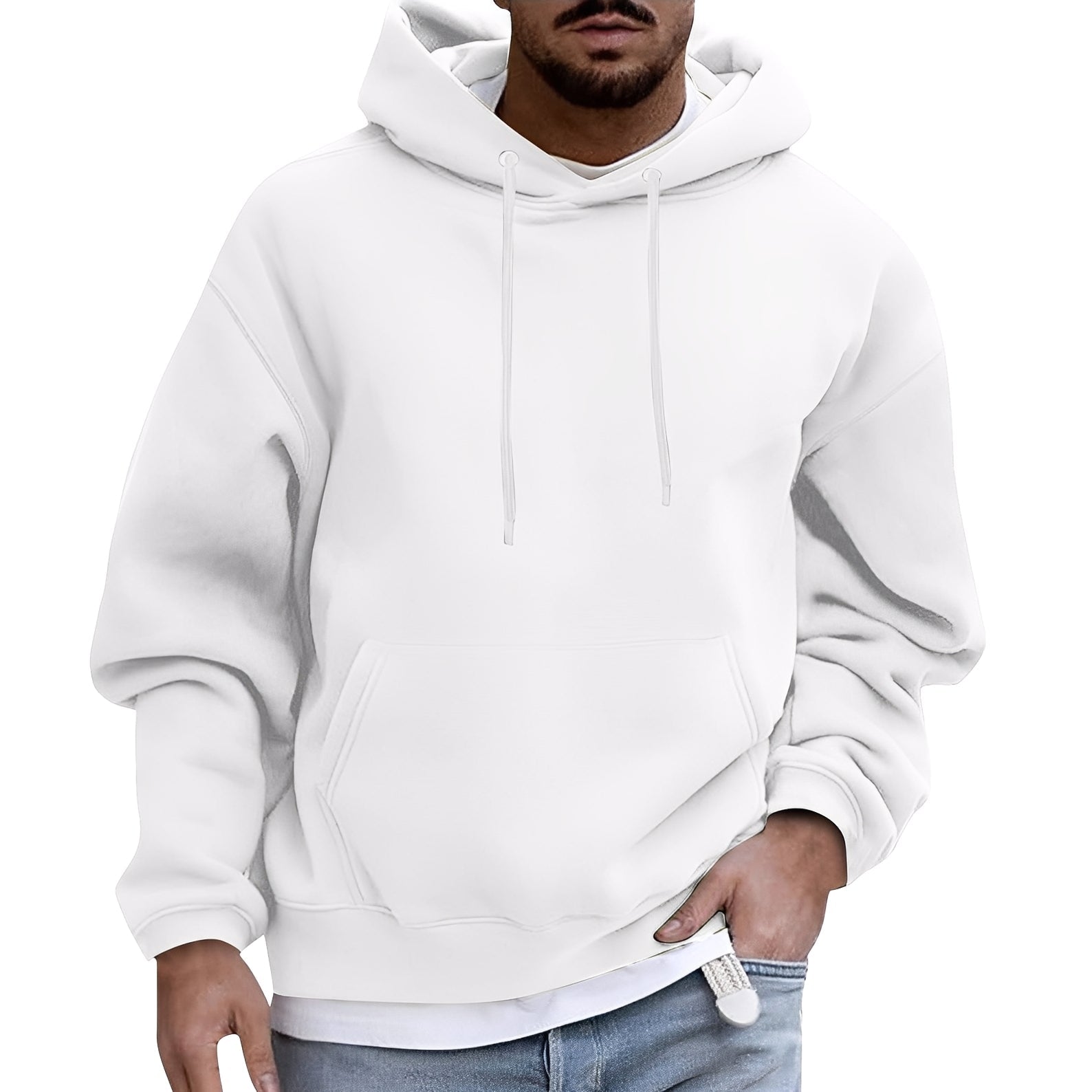 Rupert - Casual hoodie con tasca per uomini