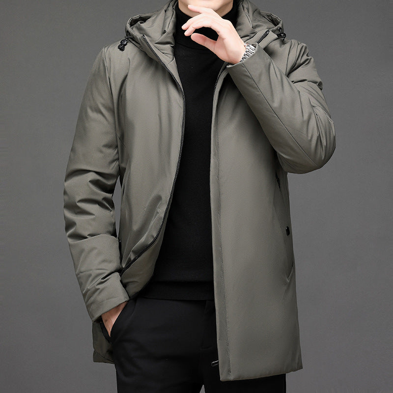 Gerrard - Cappotto casual imbottito con cappuccio per uomo