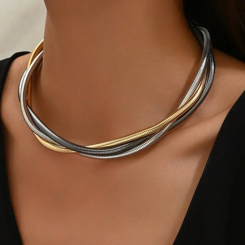 Collana vintage a strati spessi