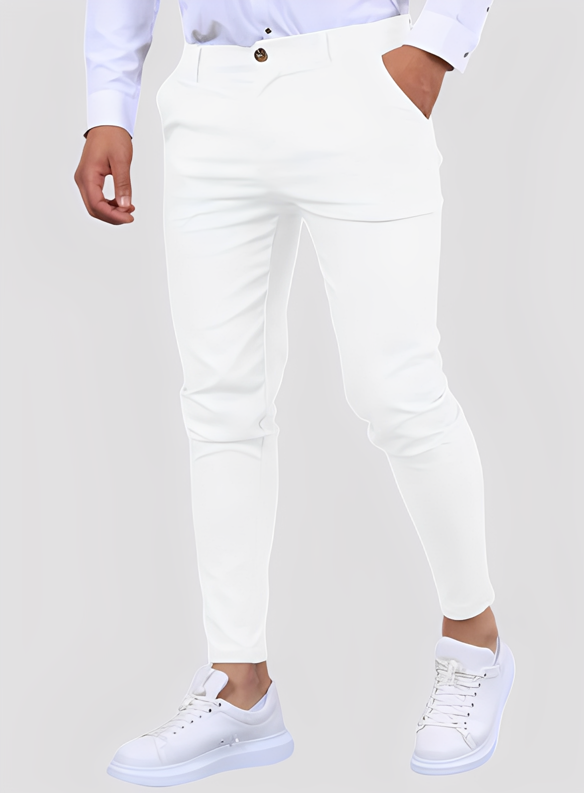 Reynard - Pantaloni skinny formali ed elasticizzati per uomini