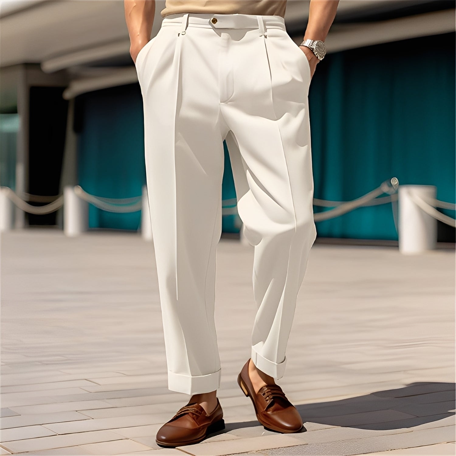 Beckham - Classico dritto pantaloni da uomo