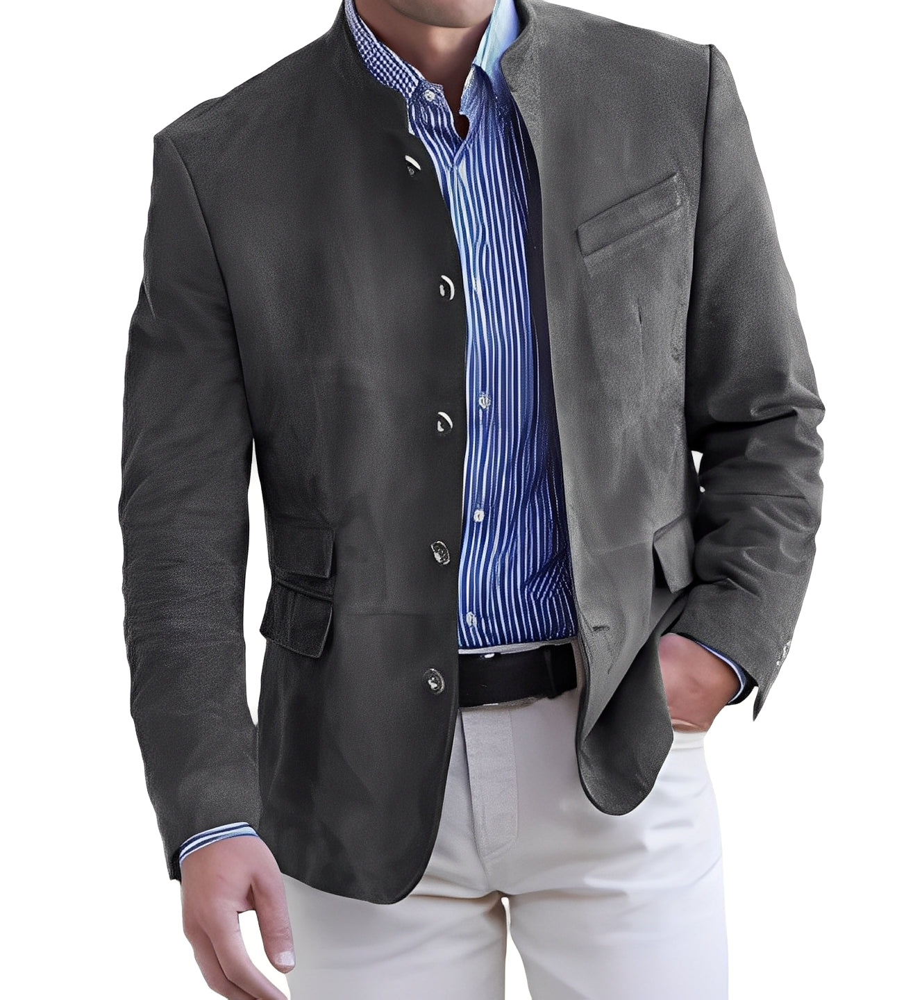 Brenden - Classica giacca casual con bottoni per uomo