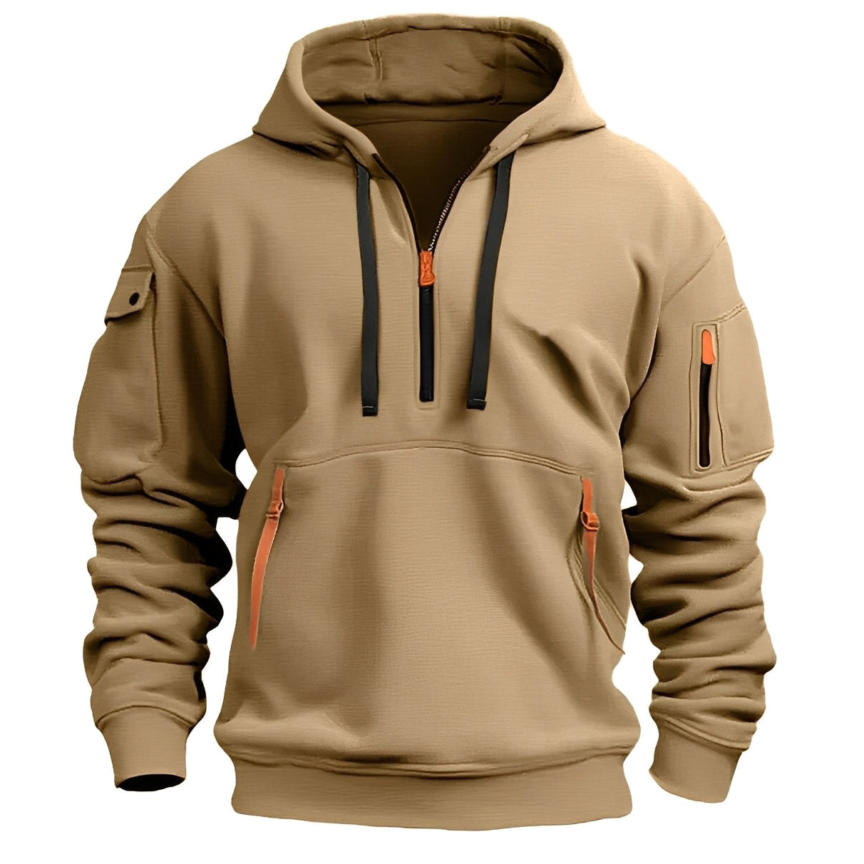 Burton - Felpa con cappuccio ampia con mezza zip per uomo