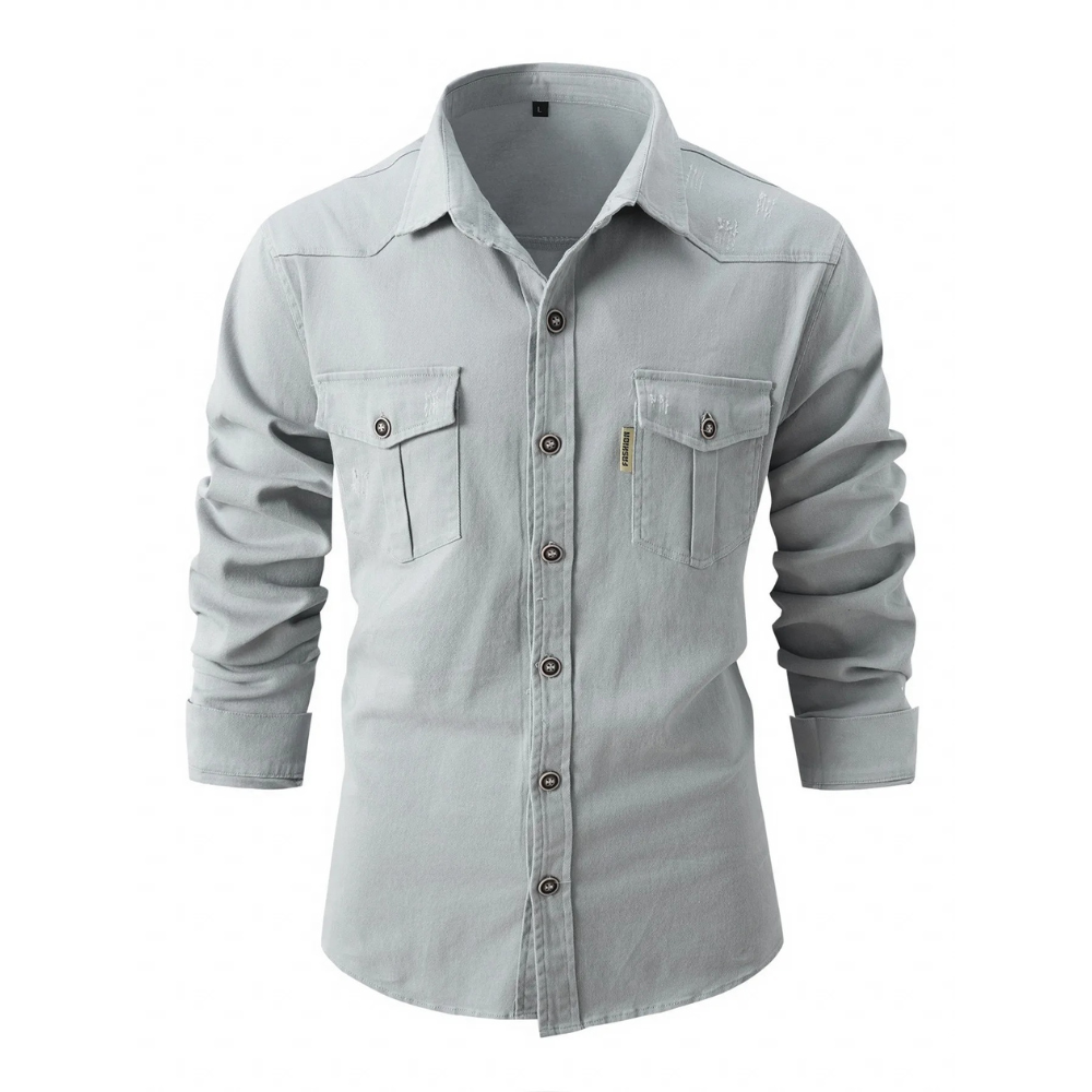 Marlon - Camicia casual e comoda in tessuto elasticizzato per uomo