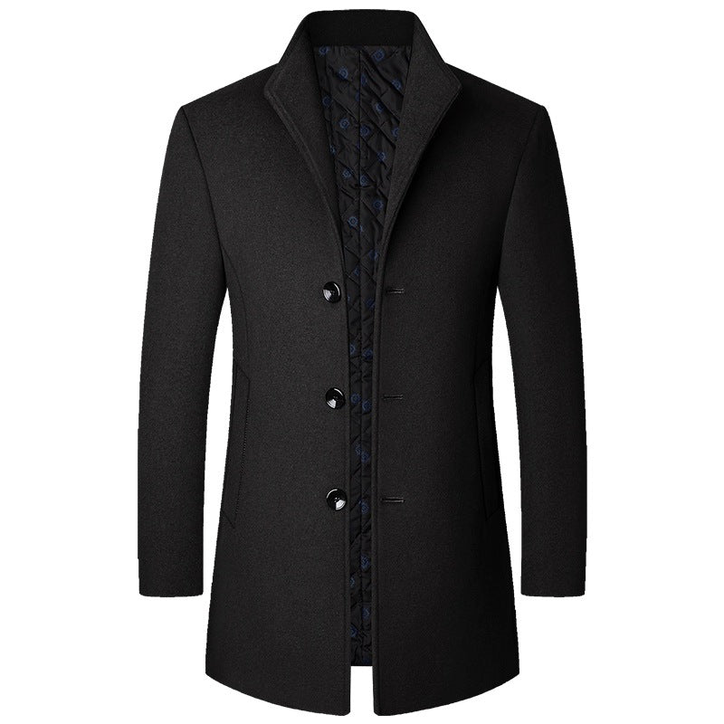 Colson - Elegante lungo cappotto di lana per uomini