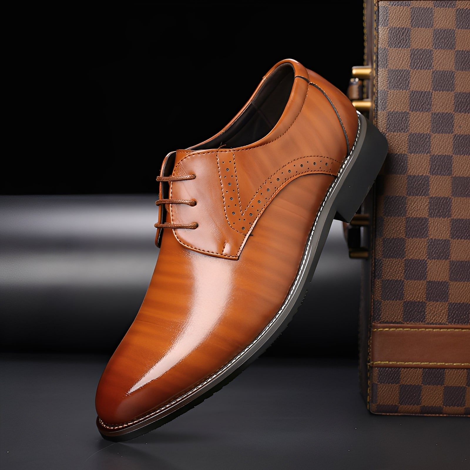 Beckham - Scarpe Formali Stringate in Stile Brogue per Uomini