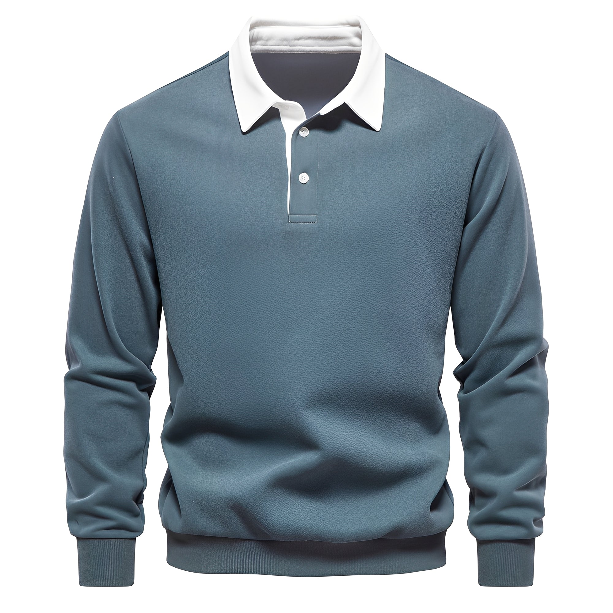 Shelton - Polo a maniche lunghe casual per uomo