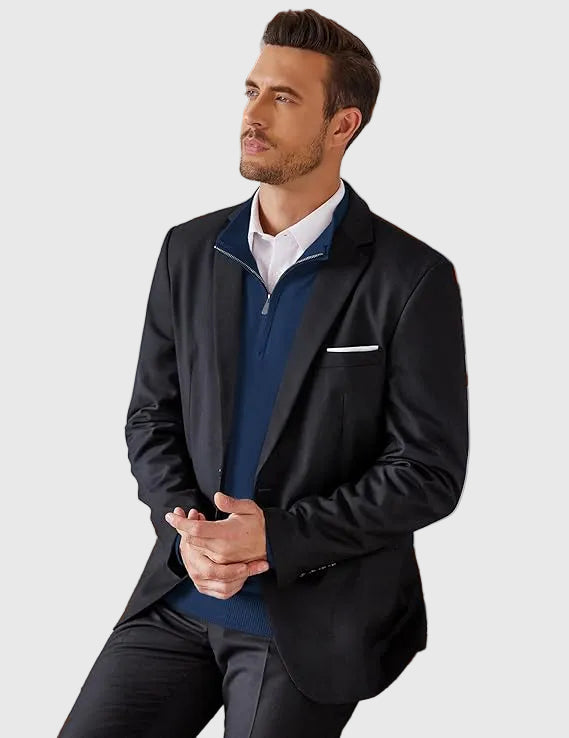 SILVORO | Maglione Elegante con Zip a Quarto