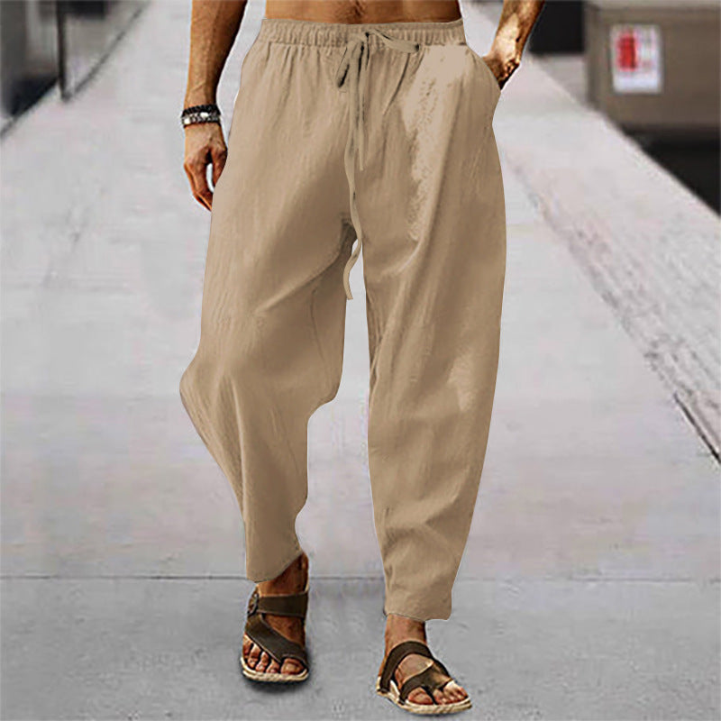 Titus - Pantaloni da spiaggia per uomini in cotone e lino