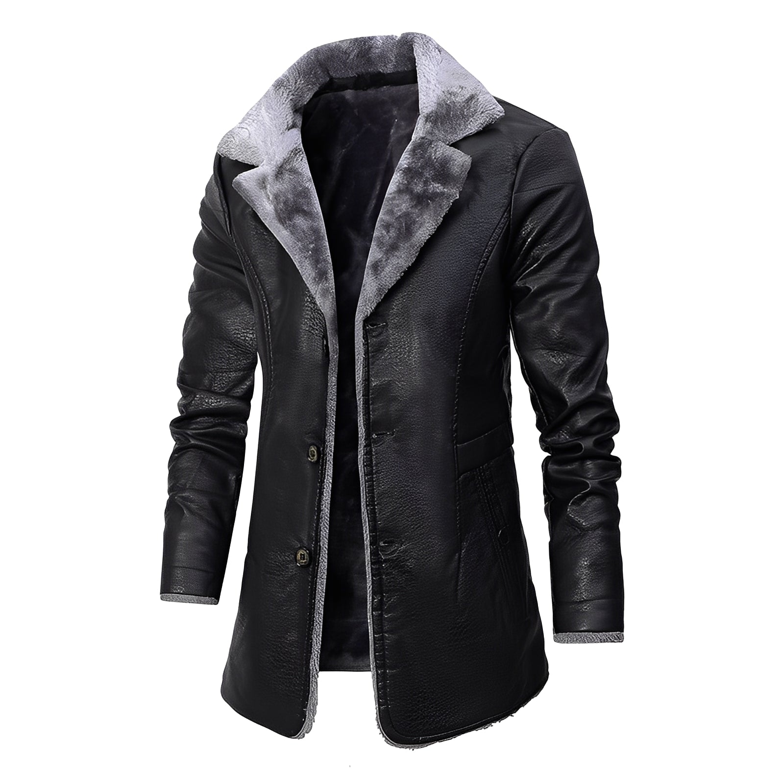 Wilton - Cappotto in pelliccia casuale e caldo per uomini