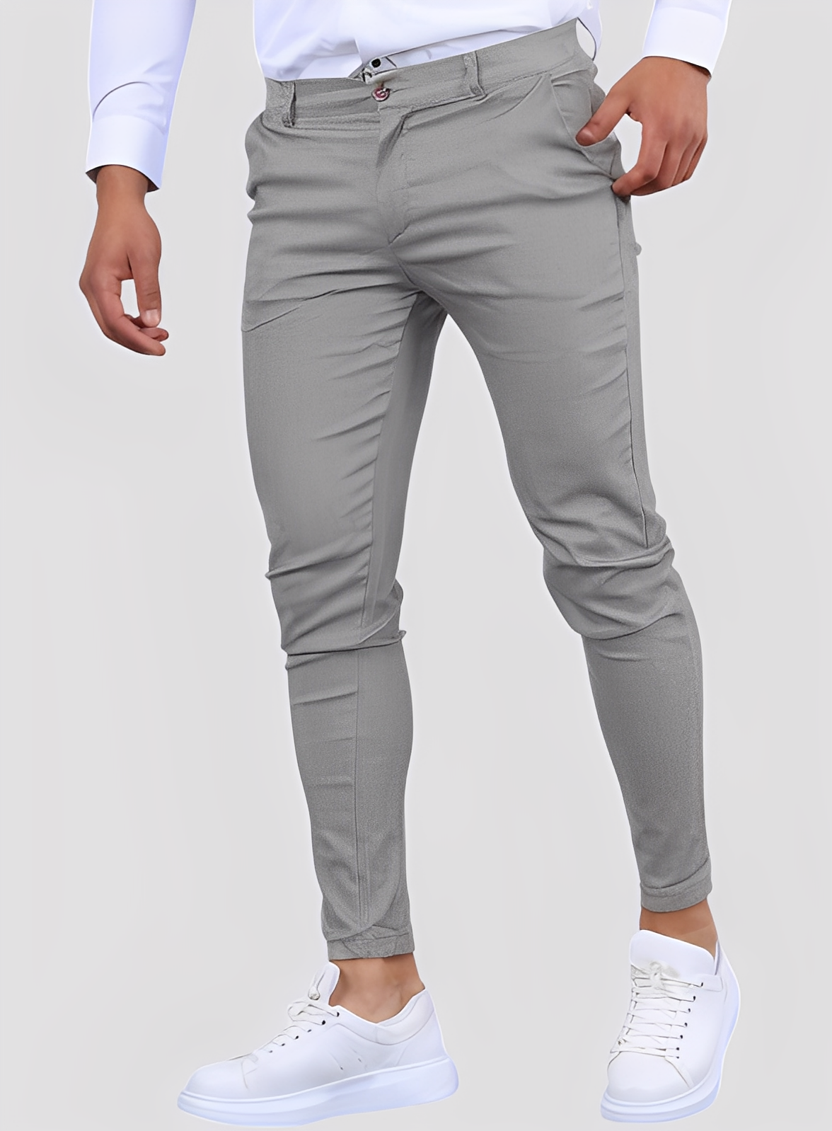 Reynard - Pantaloni skinny formali ed elasticizzati per uomini