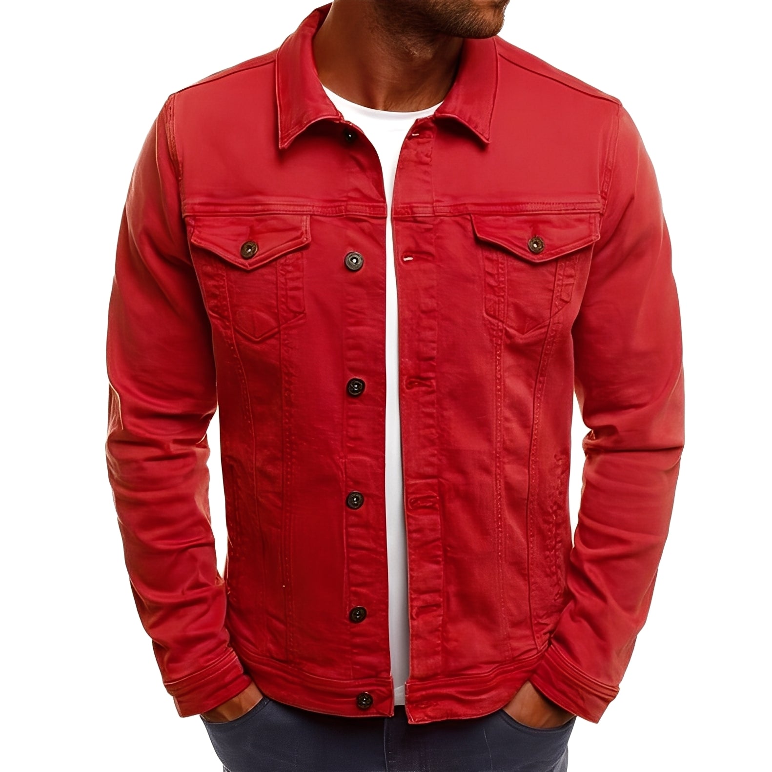 Steven - Stilosa Jeansjacke con Tasche per Uomini