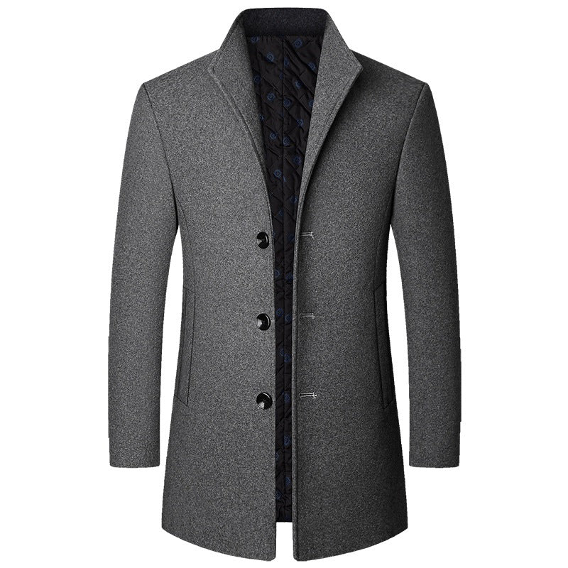 Colson - Elegante lungo cappotto di lana per uomini