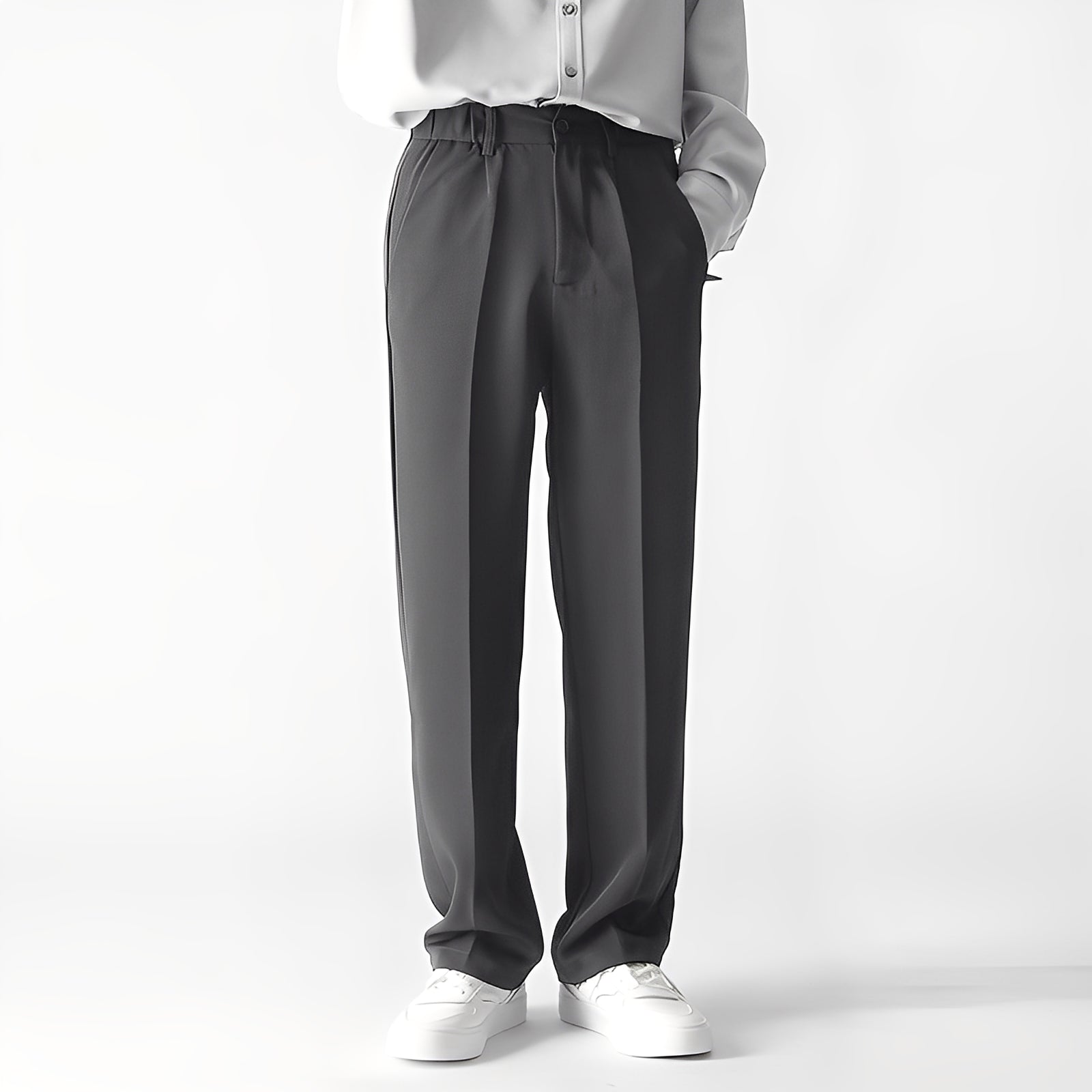 Dewey - Pantaloni drappeggiati a taglio casual per uomo