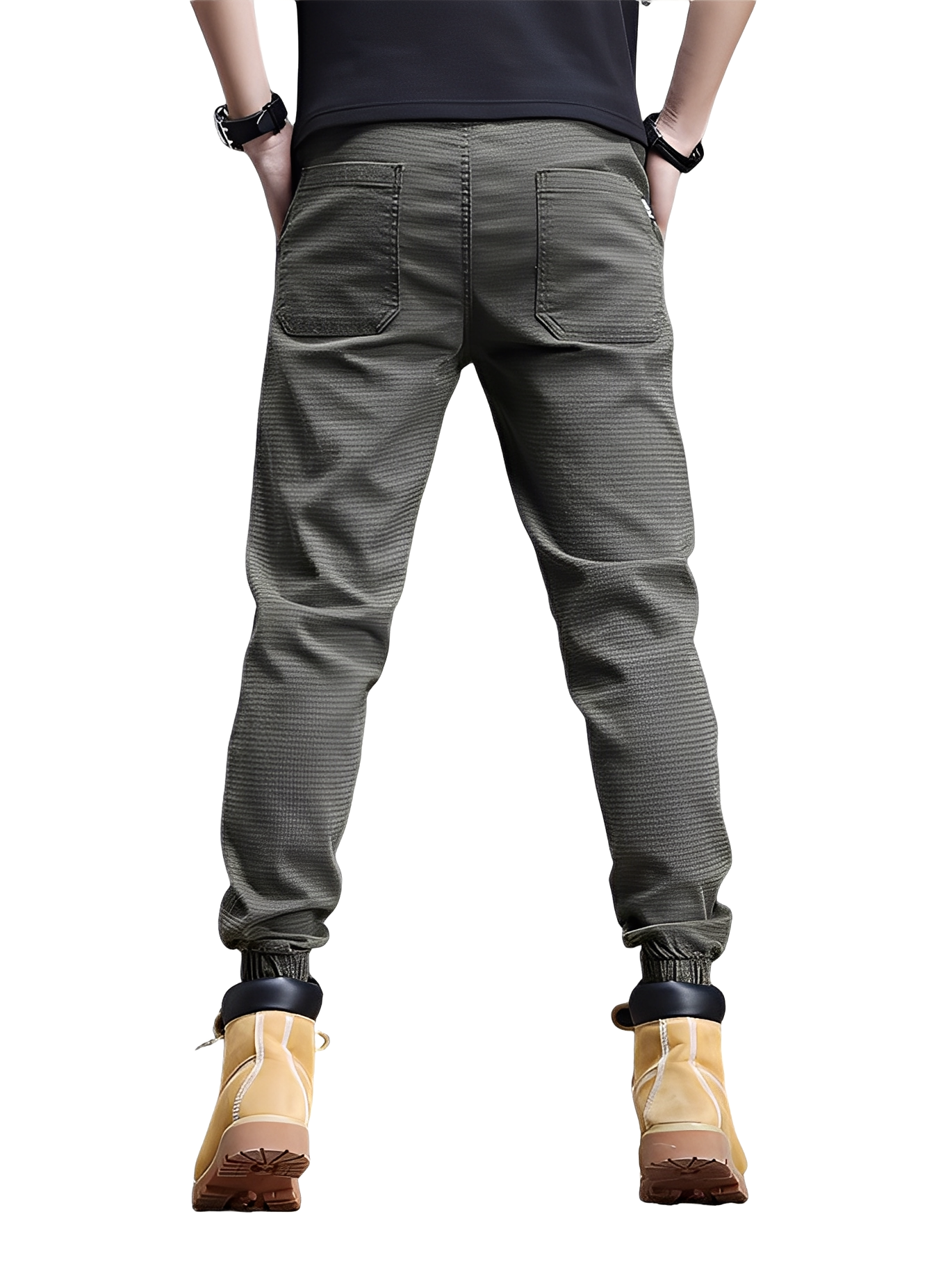 Alvin - Eleganti pantaloni jogging elasticizzati con coulisse per uomini