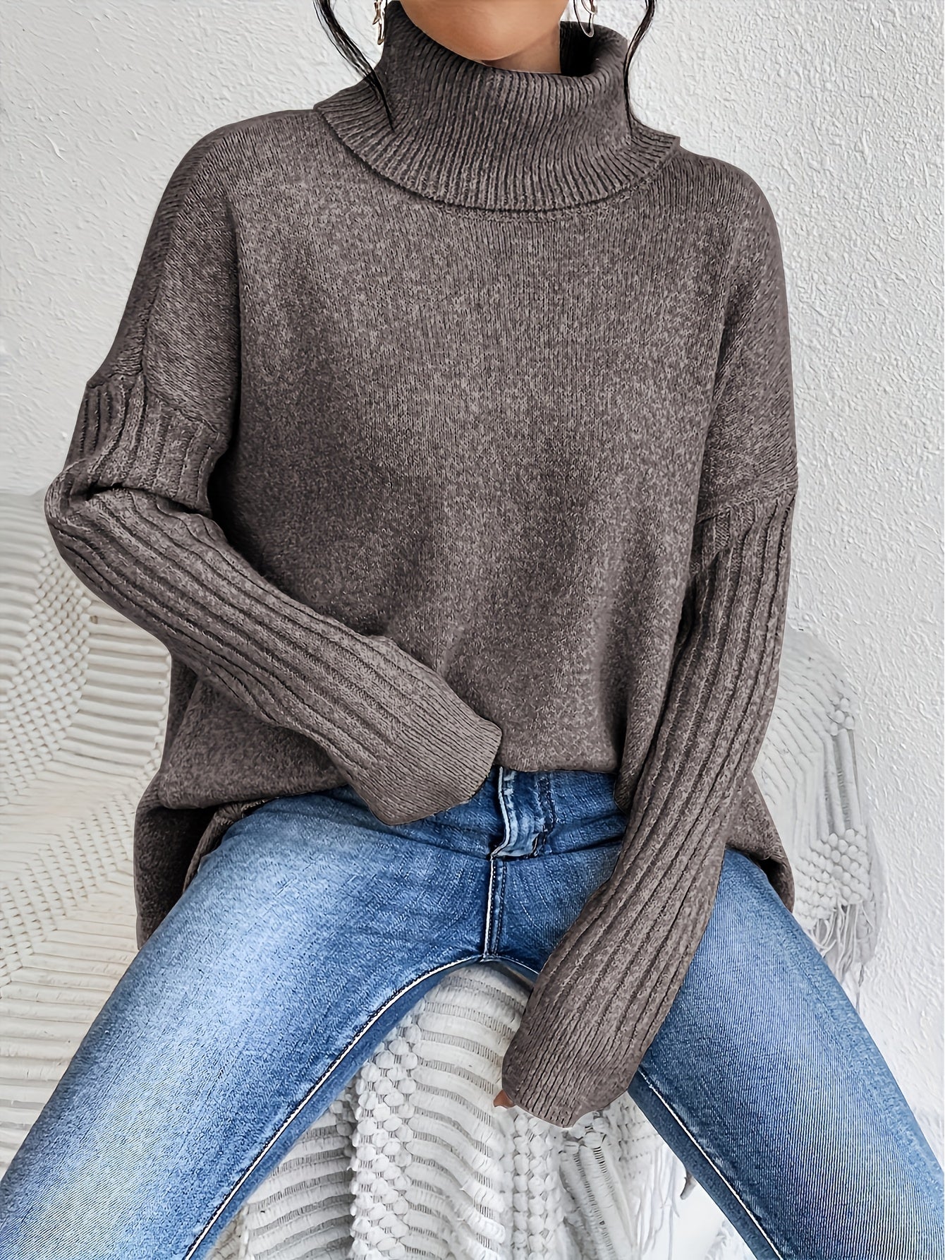 ODETTE™|MAGLIONE DOLCEVITA OVER