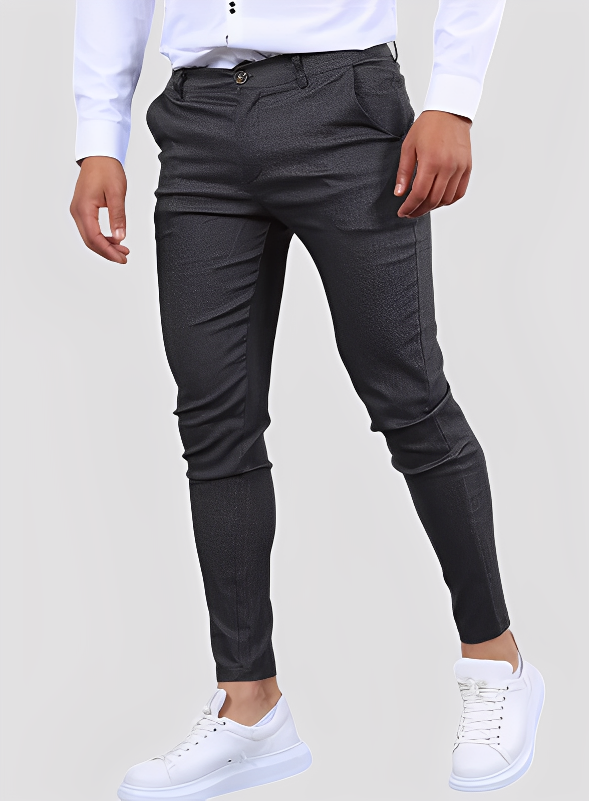 Reynard - Pantaloni skinny formali ed elasticizzati per uomini
