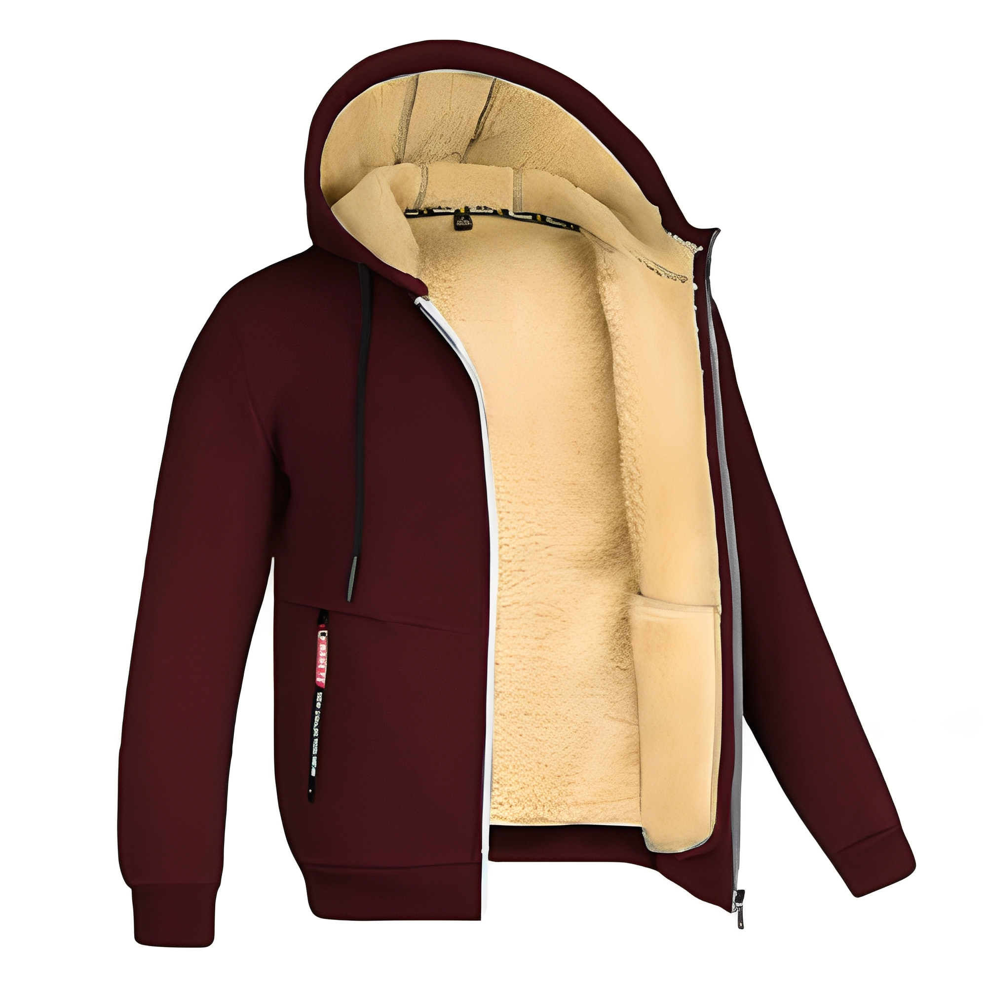 Davin - Giacca in pile casual con cappuccio per uomini