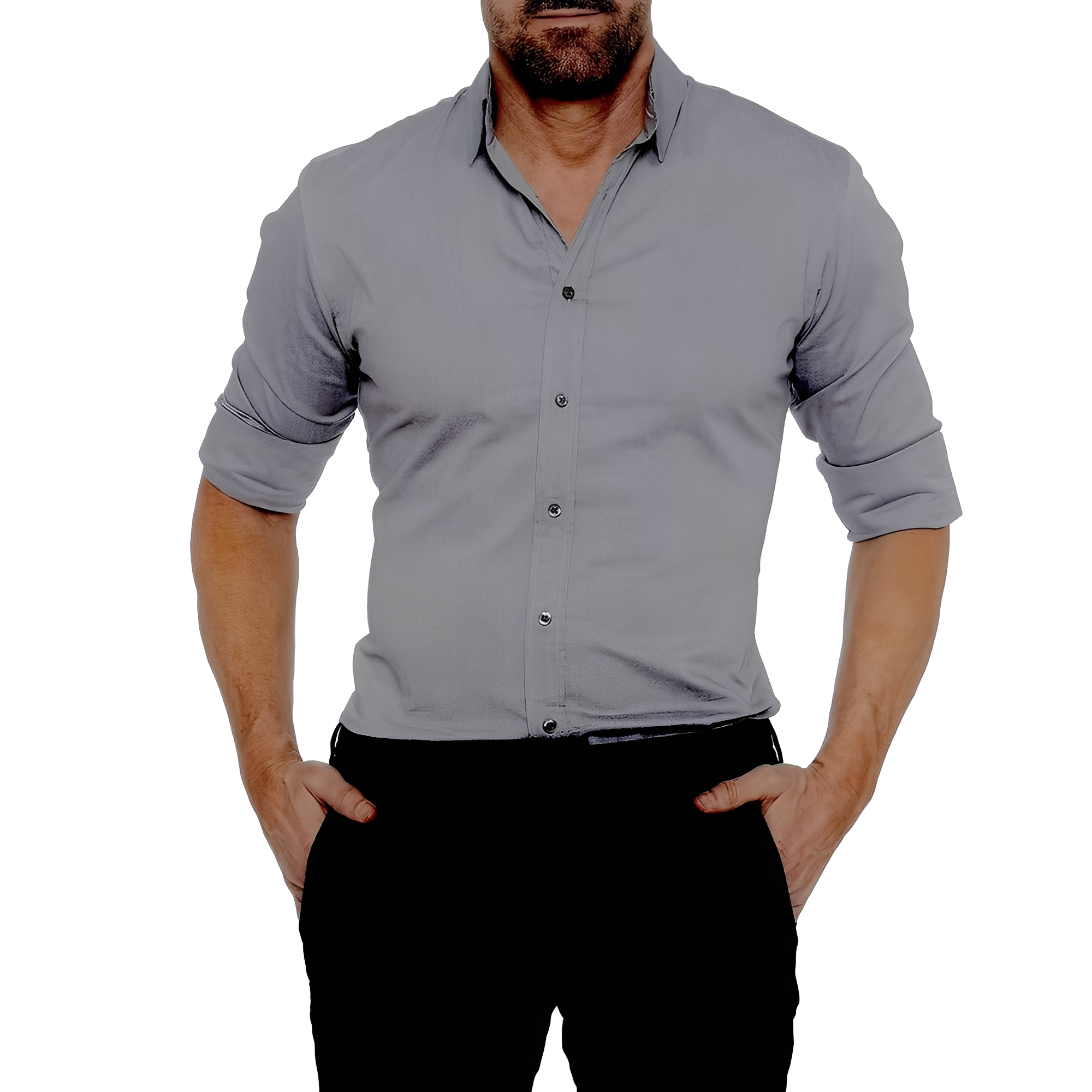 Andrew - Casual, formale, camicia senza pieghe per uomini