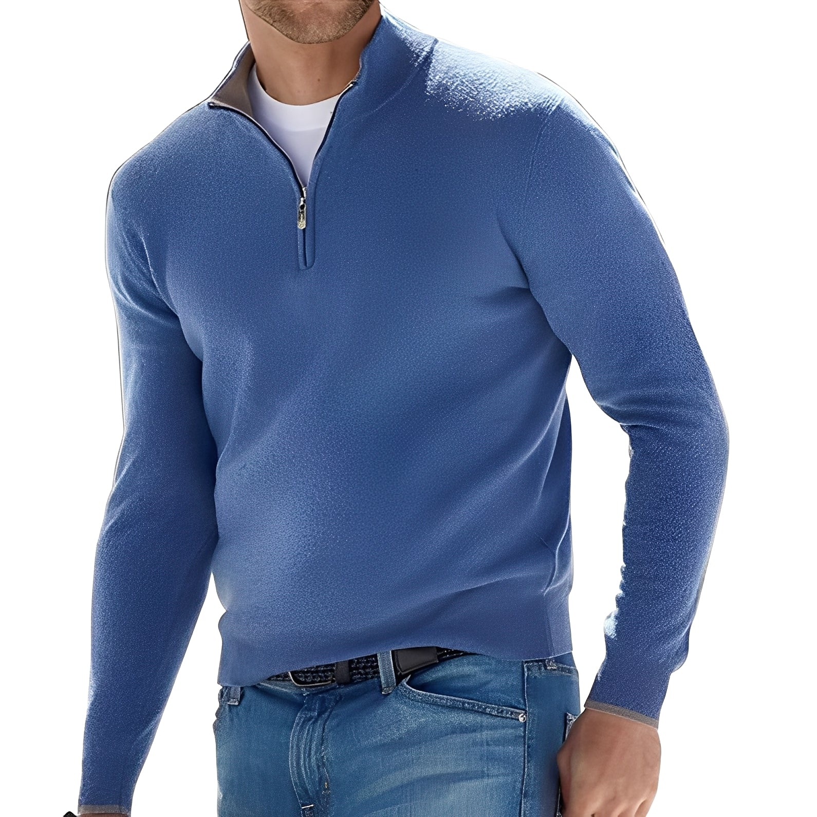 Kennith - Maglione casual con zip per uomo