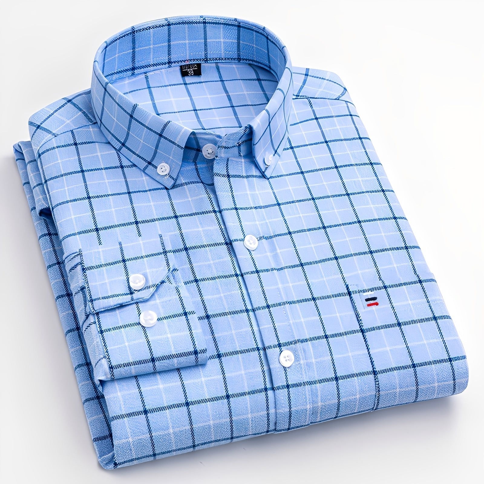 Nikolas - Camicia casual a quadri in cotone per uomo