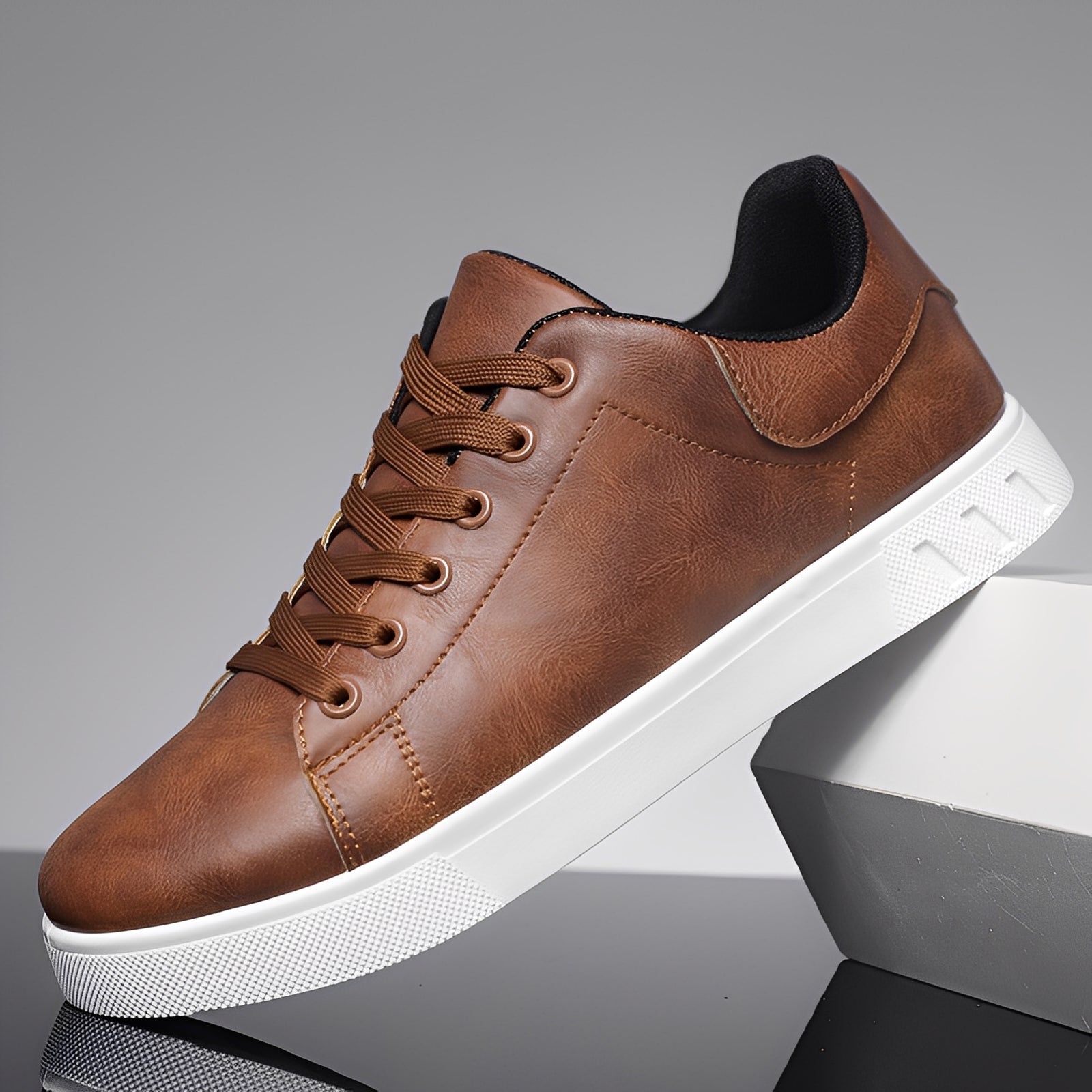 Jerome - Moderni piatti scarpe in pelle per uomini