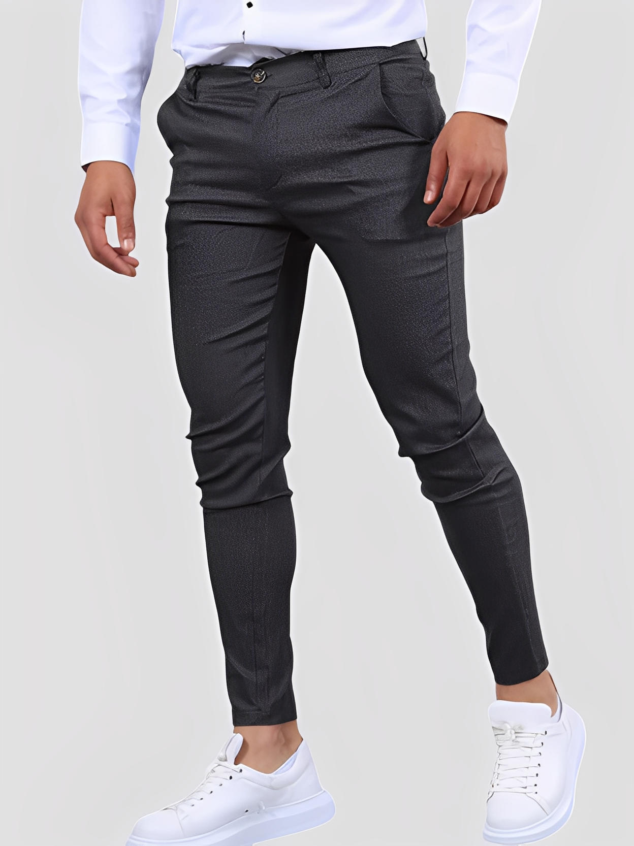 Shelton - Pantaloni stretch casual a aderenza per uomo