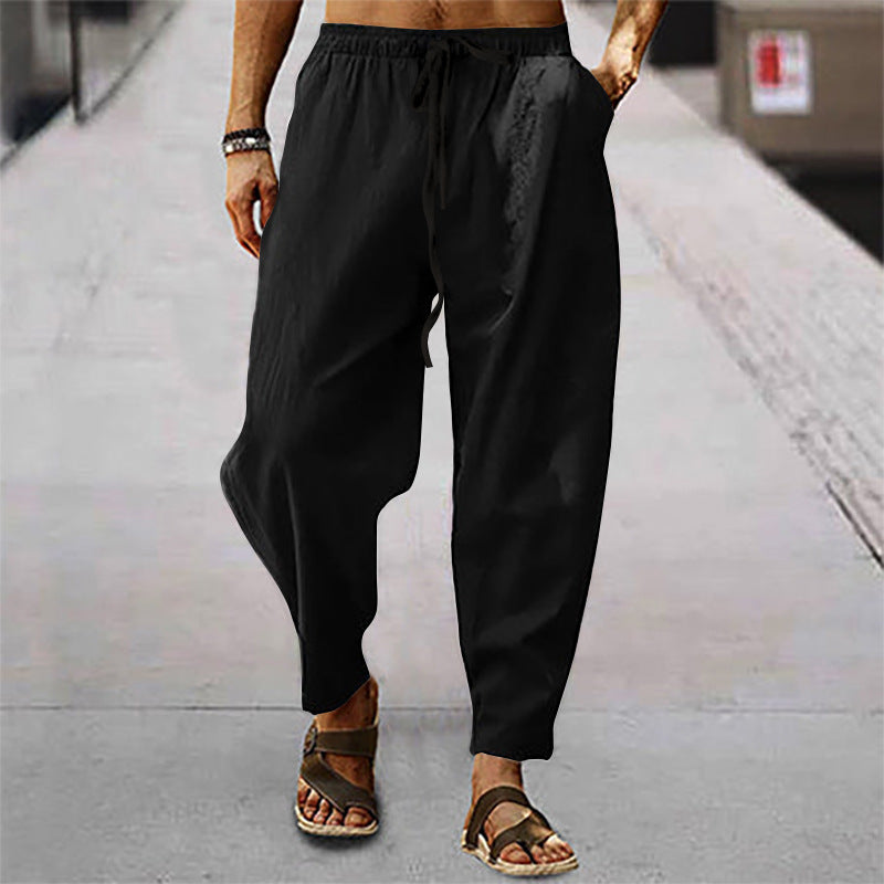 Titus - Pantaloni da spiaggia per uomini in cotone e lino