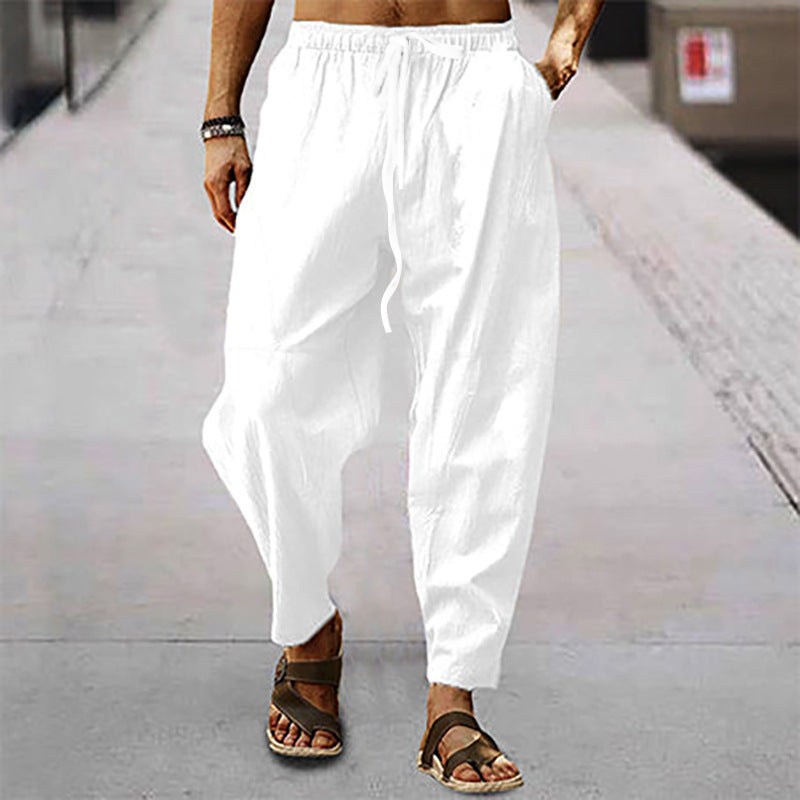 Titus - Pantaloni da spiaggia per uomini in cotone e lino
