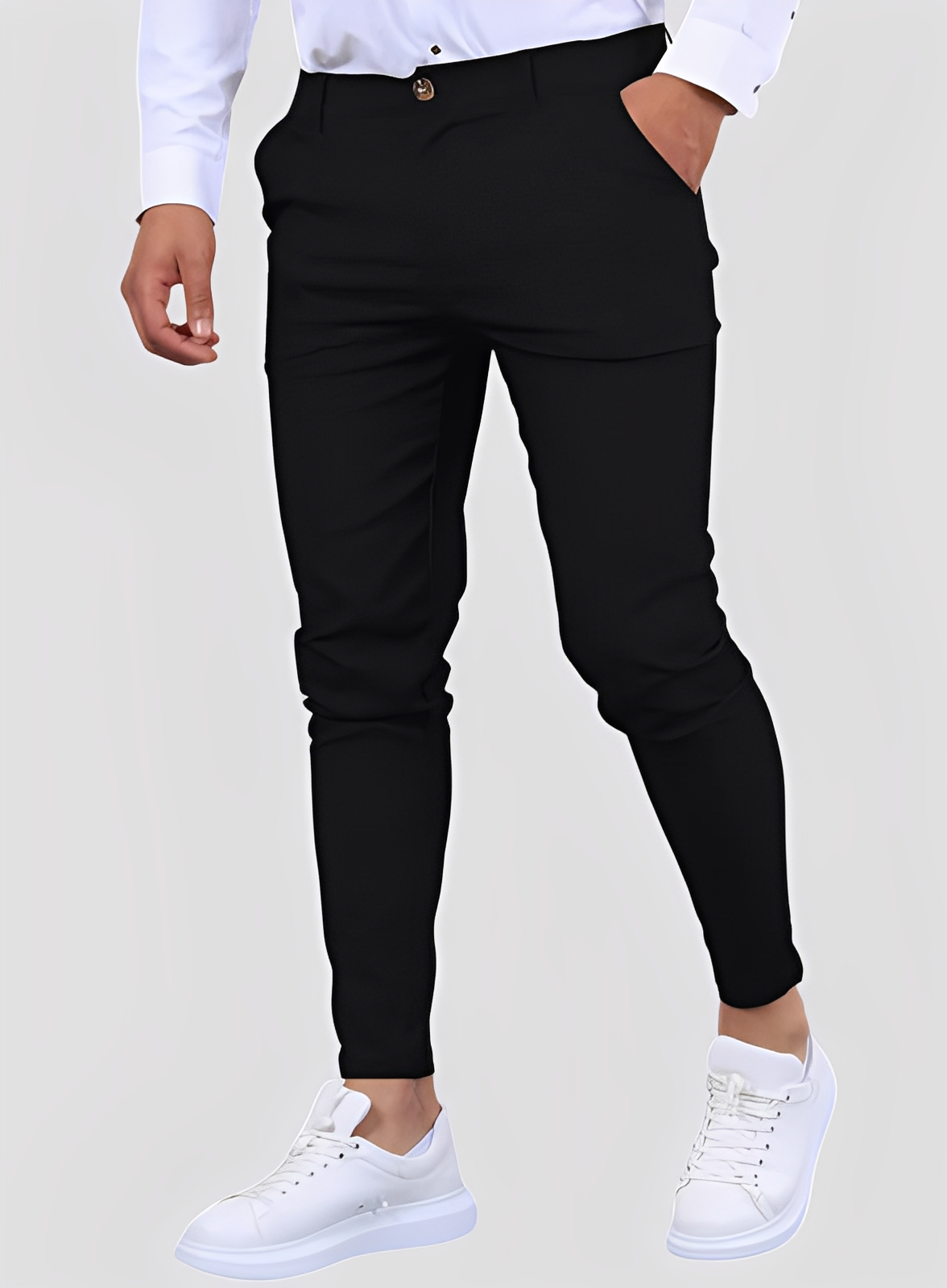 Reynard - Pantaloni skinny formali ed elasticizzati per uomini