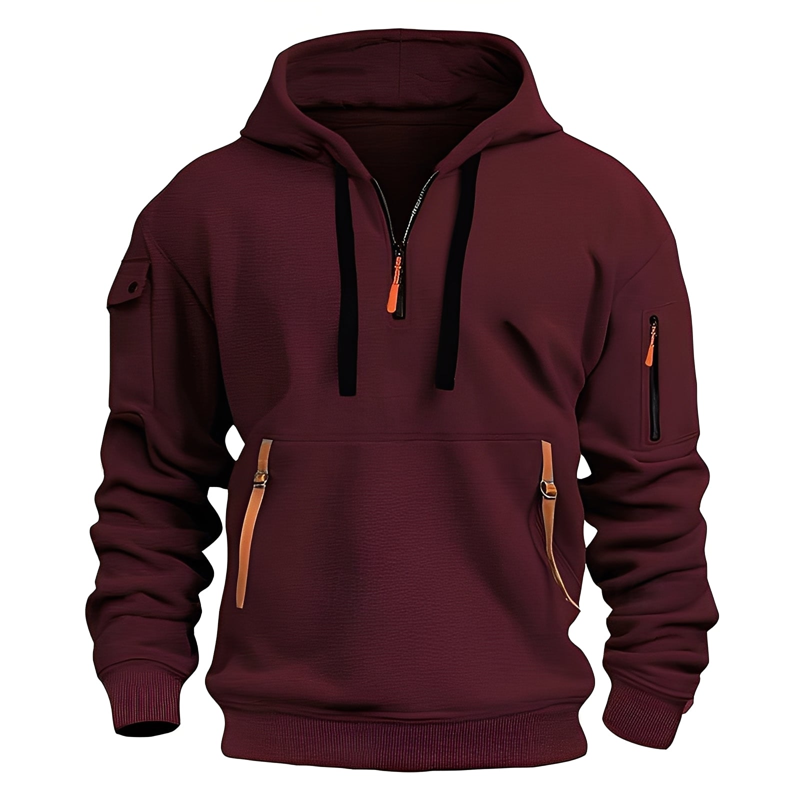 Burton - Felpa con cappuccio ampia con mezza zip per uomo