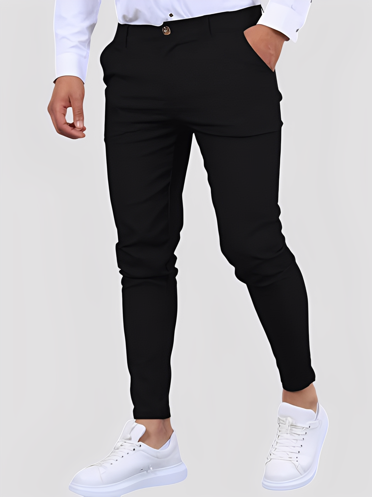 Shelton - Pantaloni stretch casual a aderenza per uomo